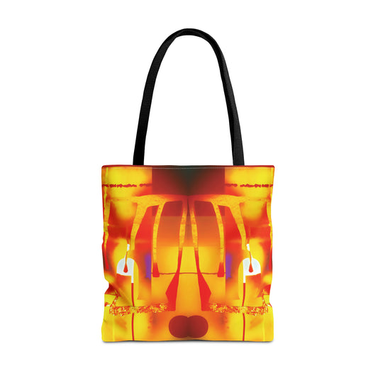 Embrace the Divine: The Eternal Flame - A Blazing Gaze Collection, tote bag