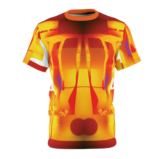 Embrace the Radiance: The Eternal Flame - A Blazing Gaze Unisex Cut and Sew Tee